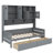 A Twin-Sized Wooden Daybed Featuring Two Built-In Drawers And A Convenient Shelf-2046809552