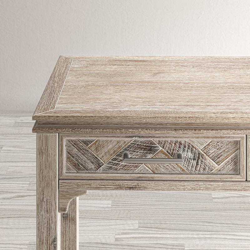 Itsham Desk with Built in Outlets, Gray Wash