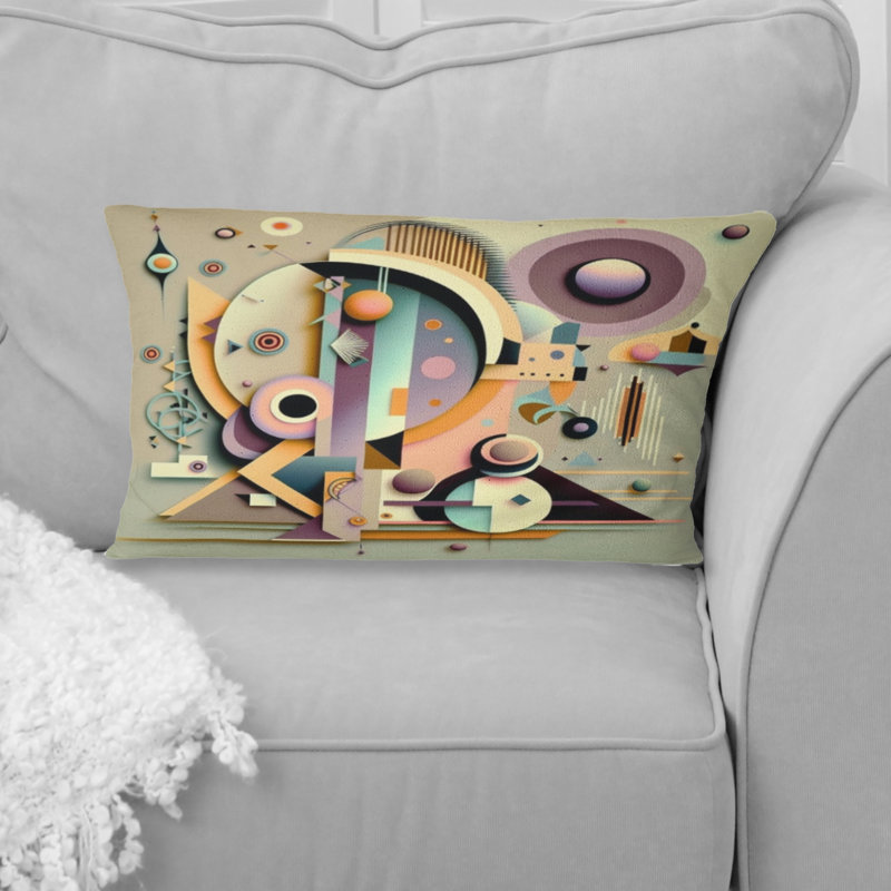 Coussin Pastel Art Deco II - imprimé géométrique abstrait