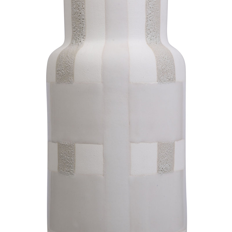 Lemma Earthenware Table Vase, 12" H x 4.75" W x 4.75" D
