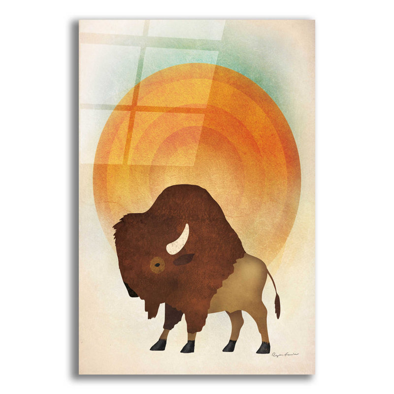 «Blazing Sun Bison» par Ryan Fowler, H 16 po x l 12 po x P 0,13 po