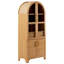 Armoire de cuisine de 71 pouces de hauteur avec tablettes de porte et tablettes réglables, naturel