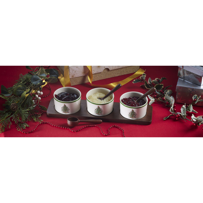 Spode Christmas Tree 7PC CONDIMENT BOWL SET