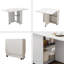 Table de salle à manger pliante à abattants avec 6 roulettes et 2 tablettes de rangement, table compacte pour petits espaces, P 47,2 po x l 23,6 po x H 30,3 po