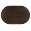Table basse ovale en bois de 44 pouces avec base en X et rangement ouvert, finition espresso pour le bureau à domicile | Idée de cadeau