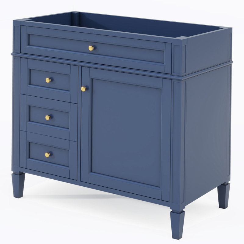 Base de meuble-lavabo simple 35,00 po seulement, Or, Bleu
