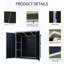 Remise de rangement extérieure 5 pi x 3 pi, armoire en résine imperméable noire, portes verrouillables, protégée, idéale pour les vélos et les outils de jardin, armoire avec étapes d'installation simple, protection, outils de masse pour l'extérieur