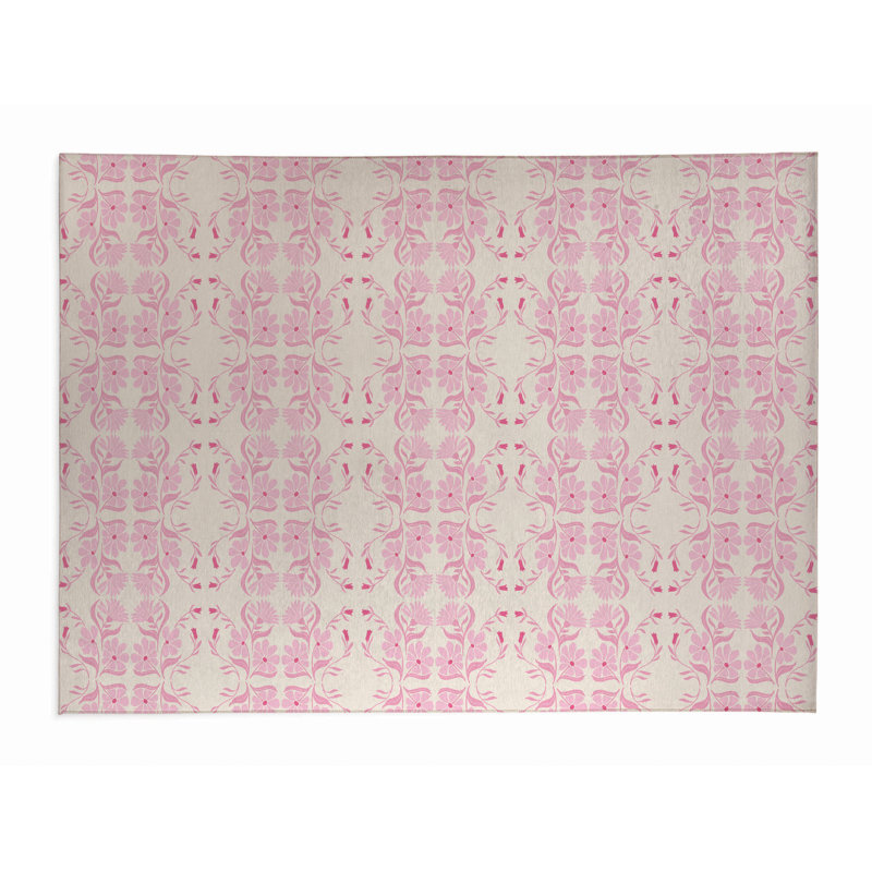 Napperon Groovy Flowers, Rose, H 0,01 po x l 12 po x P 16 po