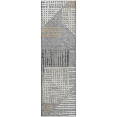 Premium Machine Washable Mayfield AMF2270 Striped Rug