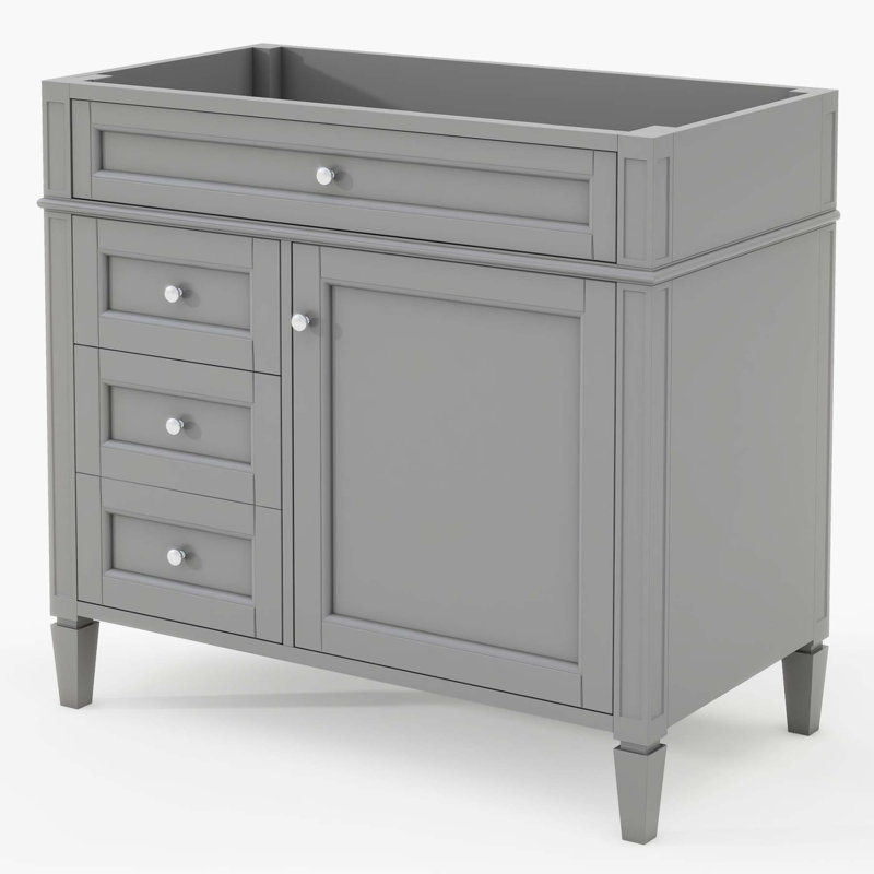 35'' Single Bathroom Vanity Base Only, Gray