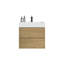 Commode murale de salle de bain - Chêne naturel 61 cm (24 po) - Rangement à chaussures décoratif et silencieux