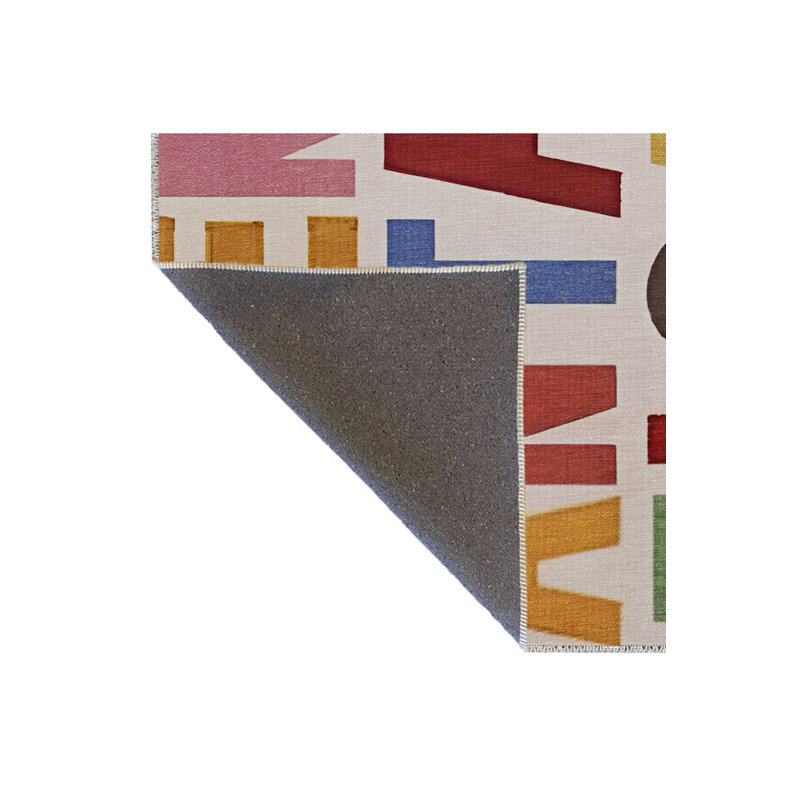 Tapis décoratif lavable à la machine, Rectangle 5 pi 1 po x 7 pi 7 po