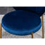 2 chaises de salle à manger en velours bleu - 2 pieds confortables et élégants