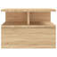  Ensemble de 2 tables de chevet flottantes en bois d'ingénierie blanc compact-1420478480-1533942402