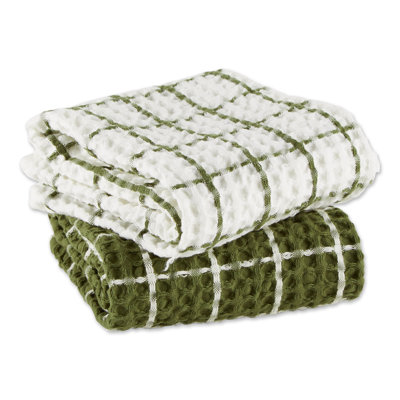 Cotton Stripe Waffle Dish Cloth Kitchen Towel