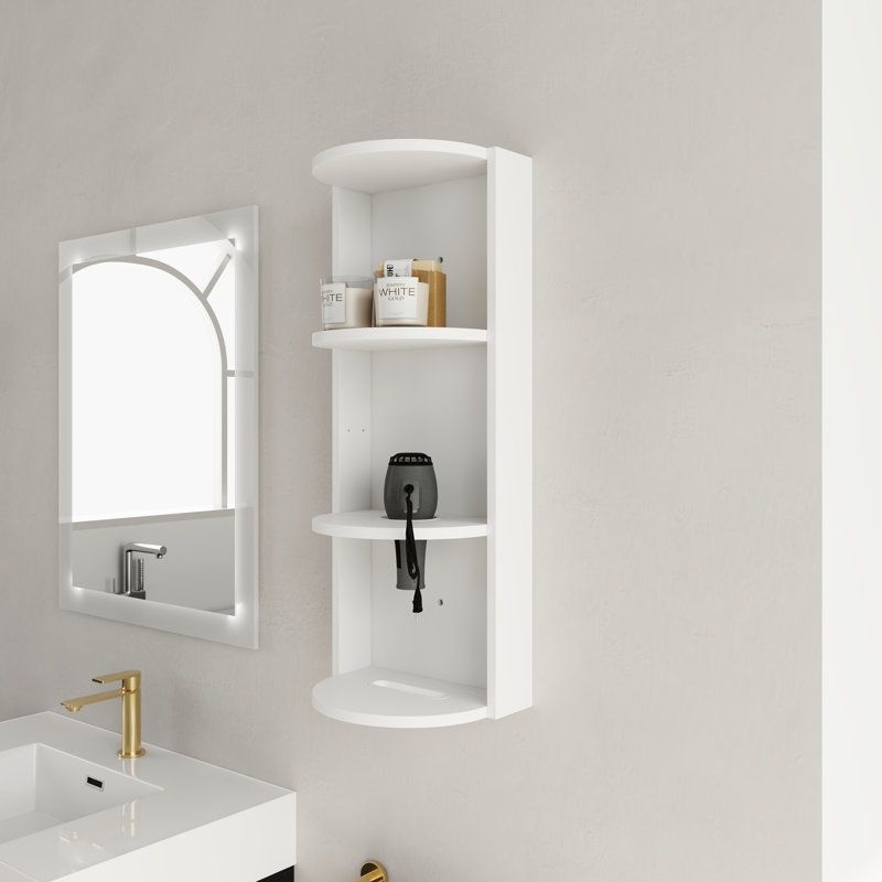 Bathroom Wall-Mounted Storage Rack, Float Mounting Design