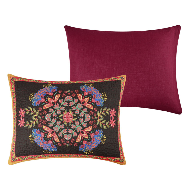 Greenland Home Fasions Jessa Midnight Standard Sham, 20x26, Standard