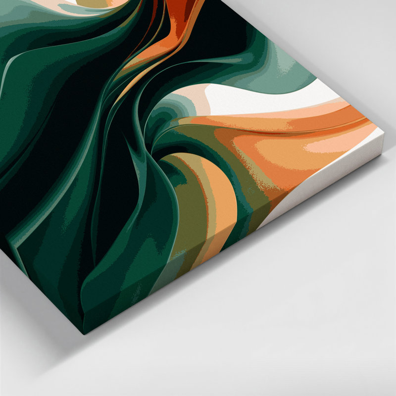 Art mural sur toile dégradé abstrait vert 92, H 11 po x l 14 po