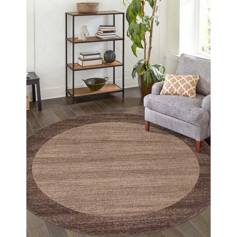 Tapis brun Hermina, Rond 6 pi 1 po