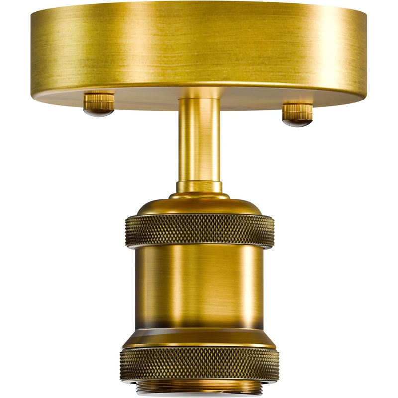 Semi Flush Mount, Yellow Brass