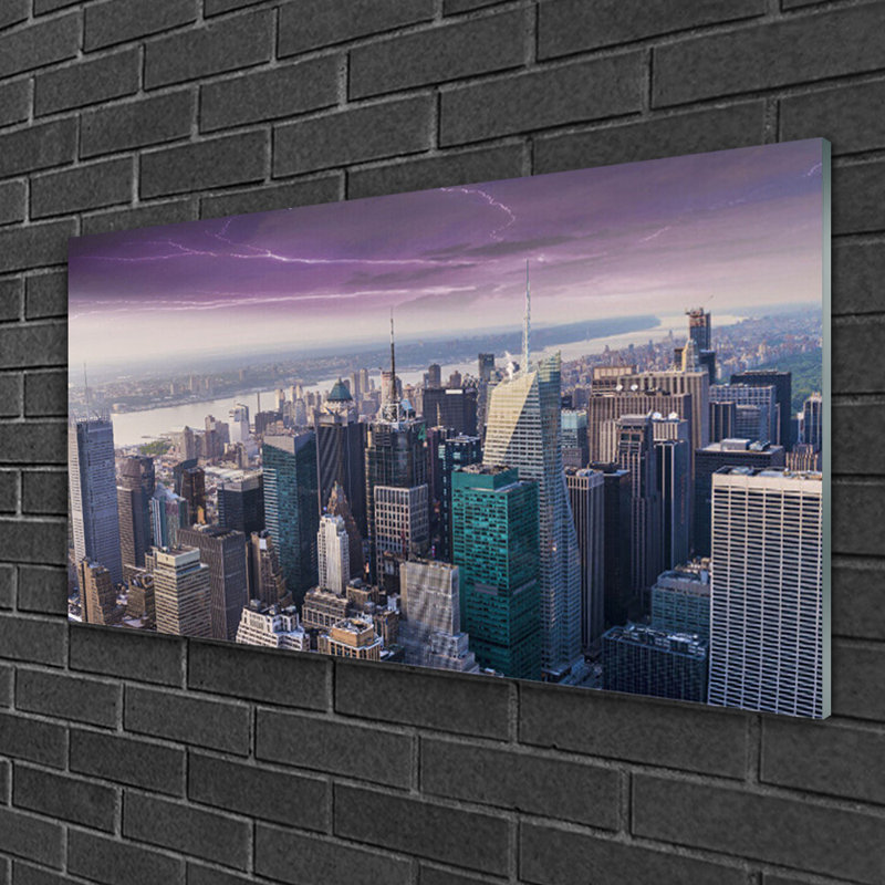 Houses City - Unframed Photograph on Glass