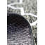Tapis unique noir, onyx et argent 8 pi 5 po x 12 pi 8 po Overdye