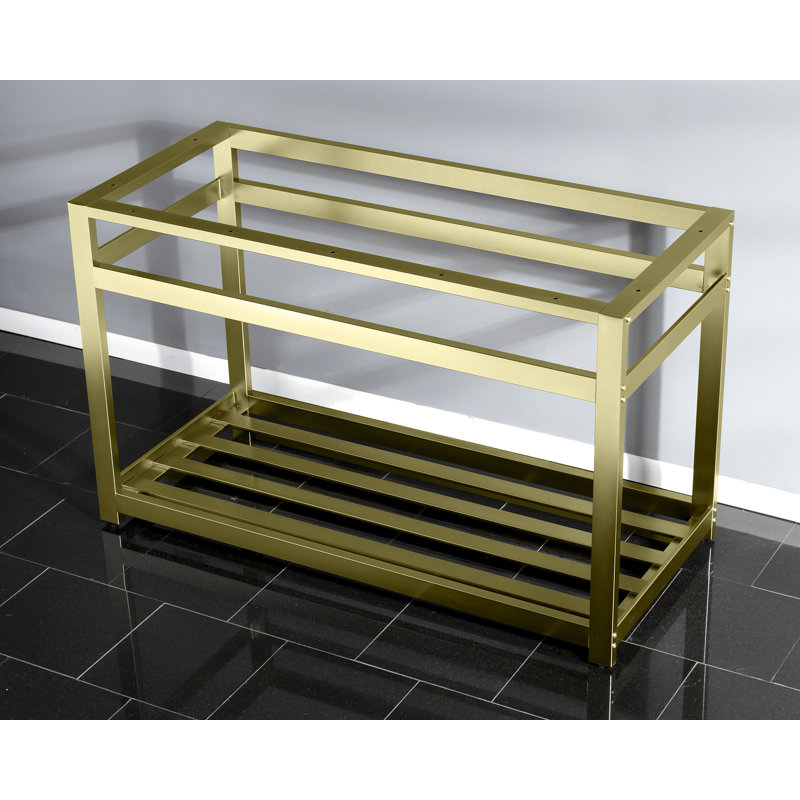 Kingston Brass Kingston Commercial Steel Console Sink Base, Brushed Brass