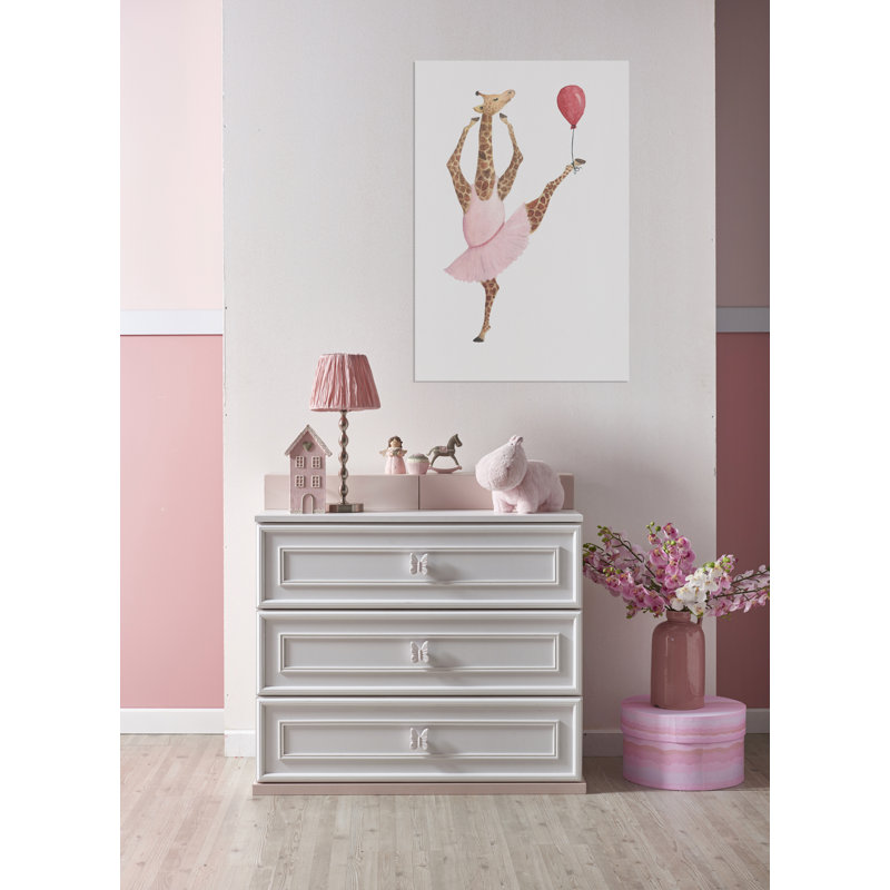 Ballerina Giraffe - Single Picture Frame Painting on Canvas, 120 cm H x 80 cm W