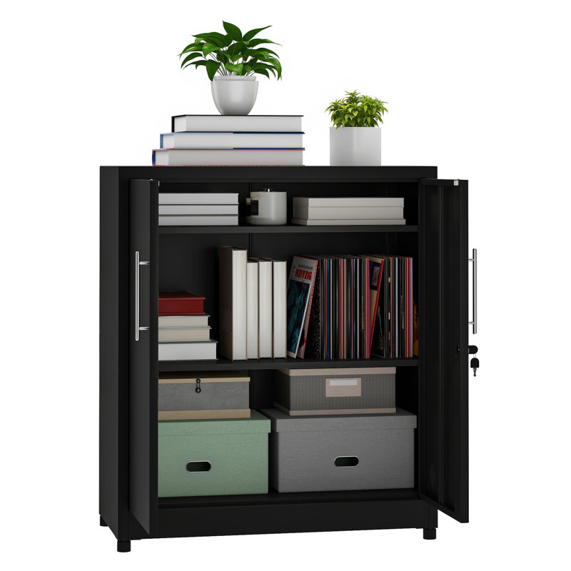 Chowk 2-Door File Cabinet, Black