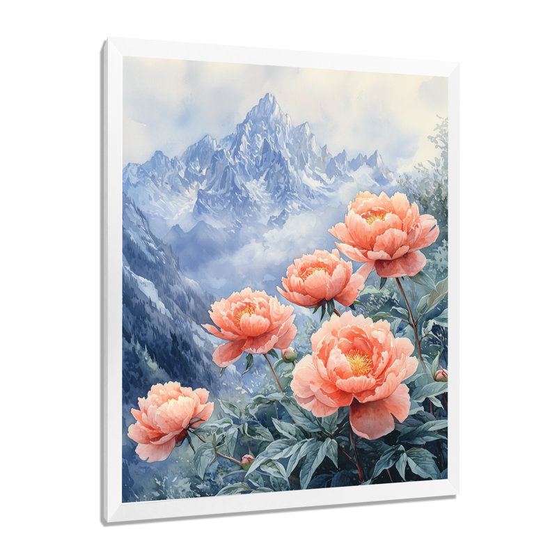 Giachetti - Floral Canvas Prints, H 40 po x l 30 po, Reproduction encadrée d'une seule photo, Blanc