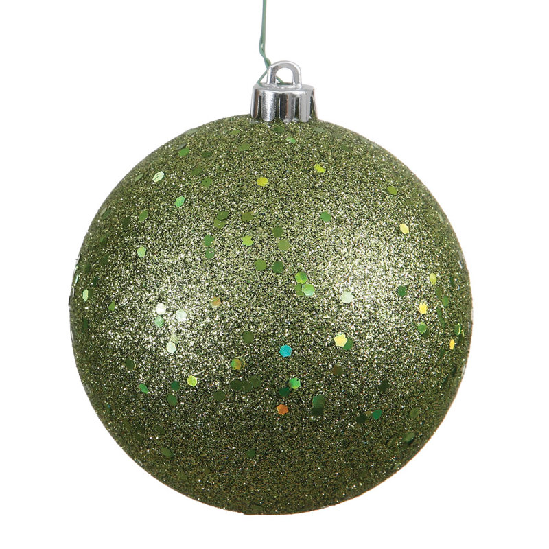 Ornement de Noël en forme de boule, Rose vif, H 12 po x l 12 po x P 12 po
