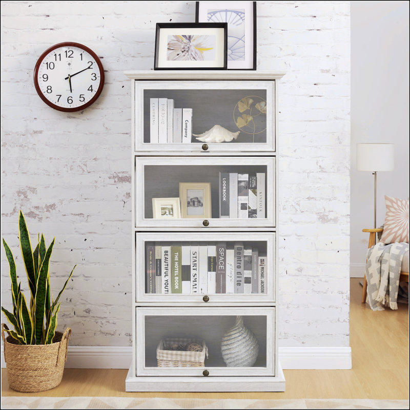 Vitrine en verre, Blanc antique