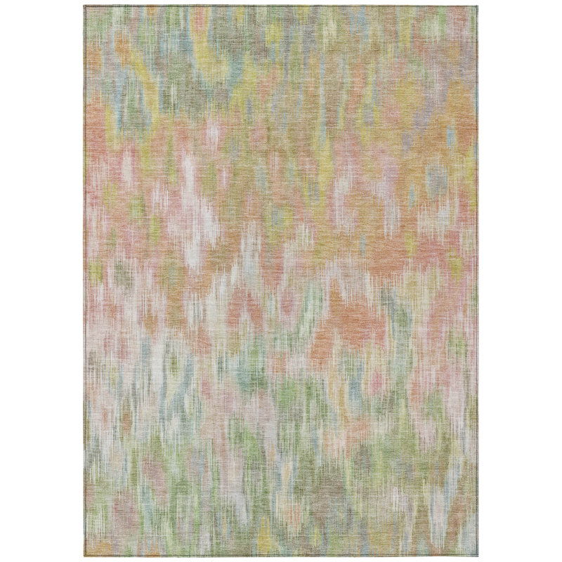 Machine Washable Indoor/Outdoor Amanda ACN2129 Abstract Rug, Rectangle 2'6" x 3'10"