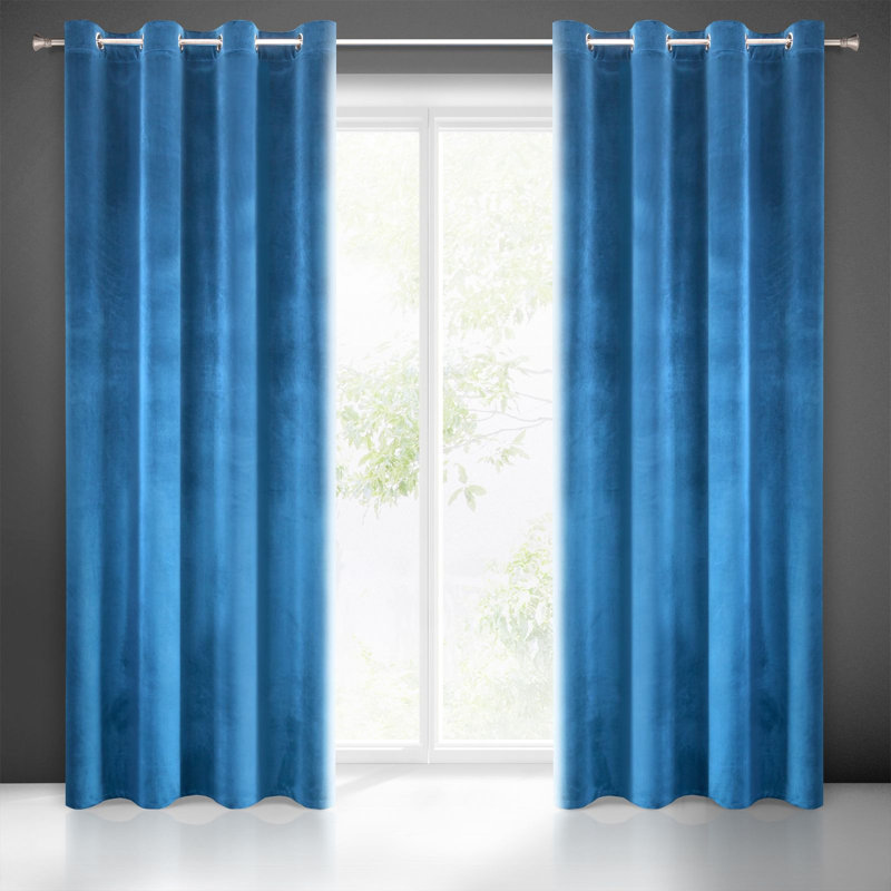 Aadison Blackout Curtains Single Panel, Marine