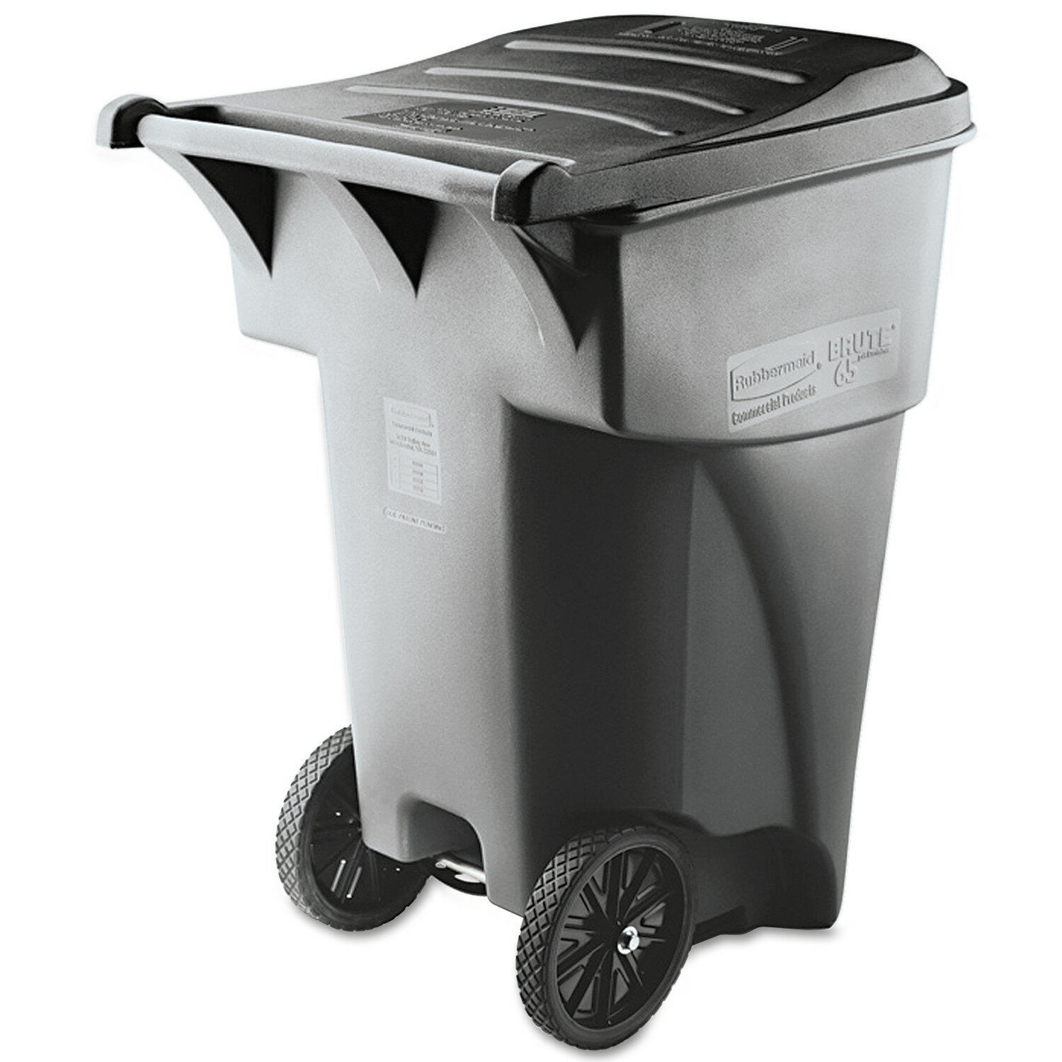 Rubbermaid Commercial Products Brute® 95 Gallons Plastic Manual Lift  Curbside Trash & Recycling Bin