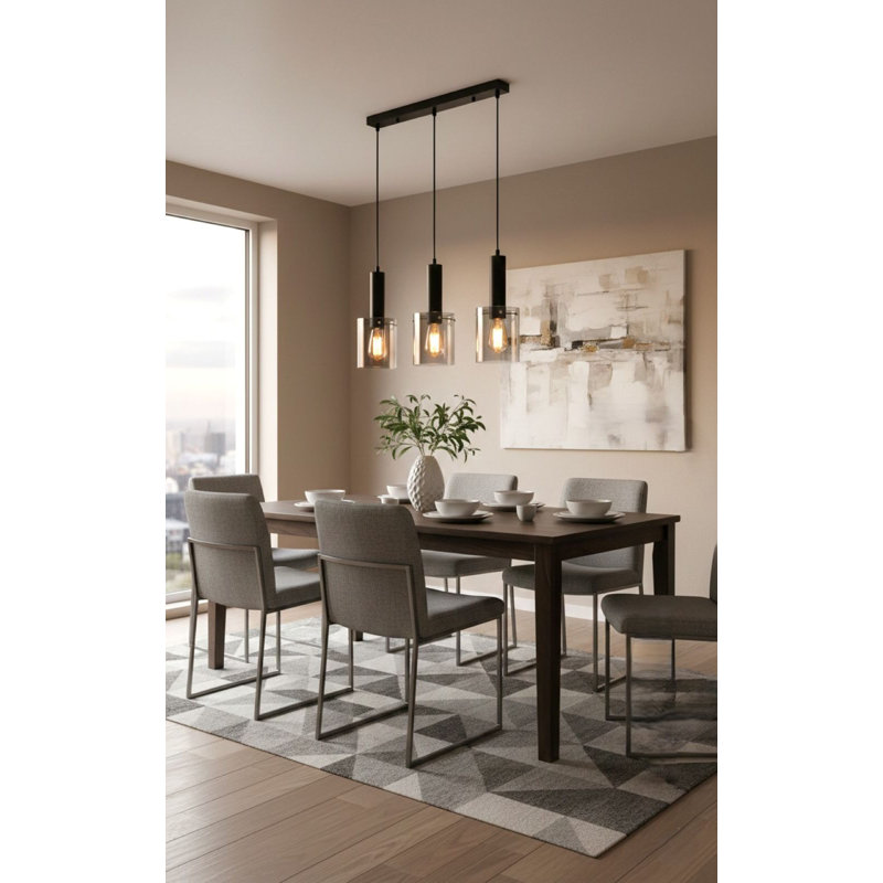 3 - Light Black Kitchen Island Pendant