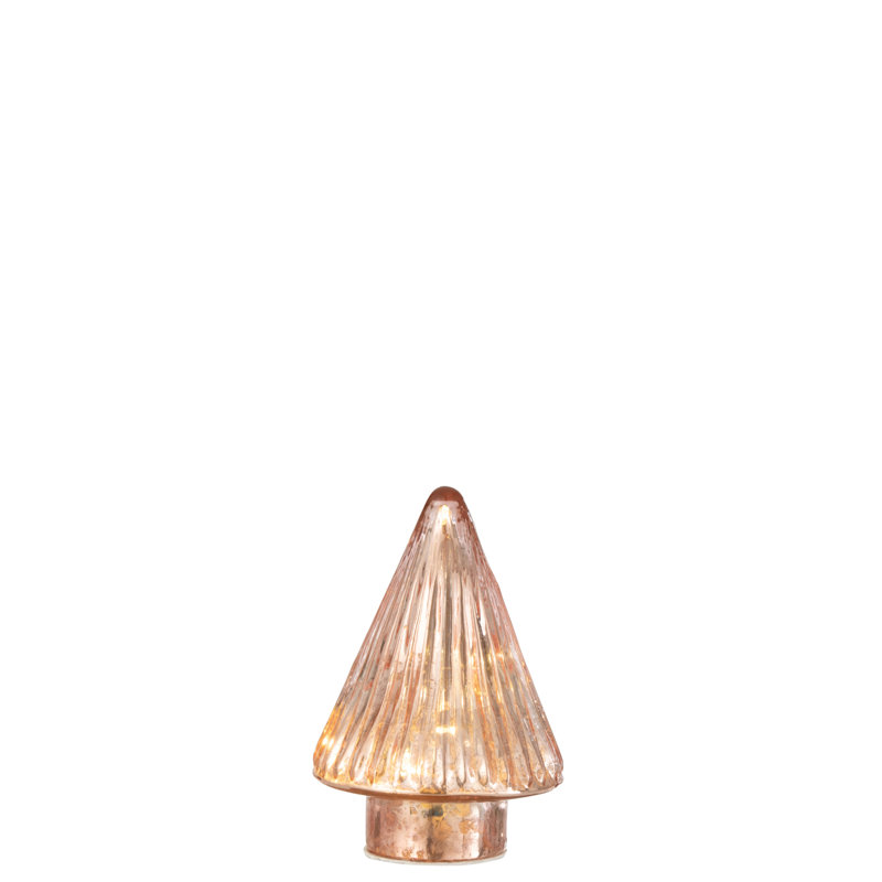 Piper Christmas Tabletop Tree, 12.5cm H x 9cm W x 9cm D, Pink