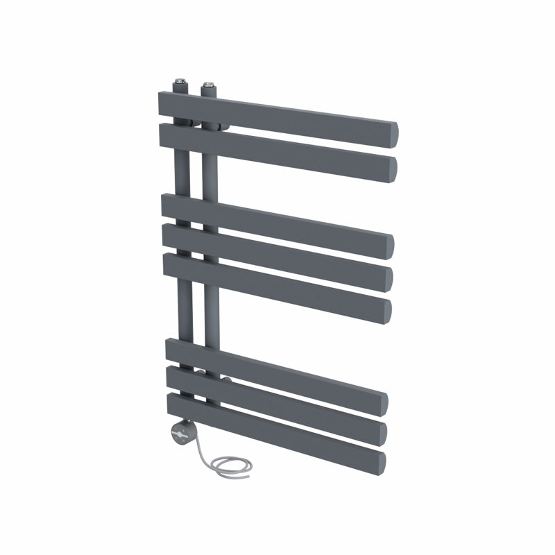 Cashtin Designer Towel Rail Heated Towel Rails, 80cm H x 60cm W x 7.35cm D, Anthracite