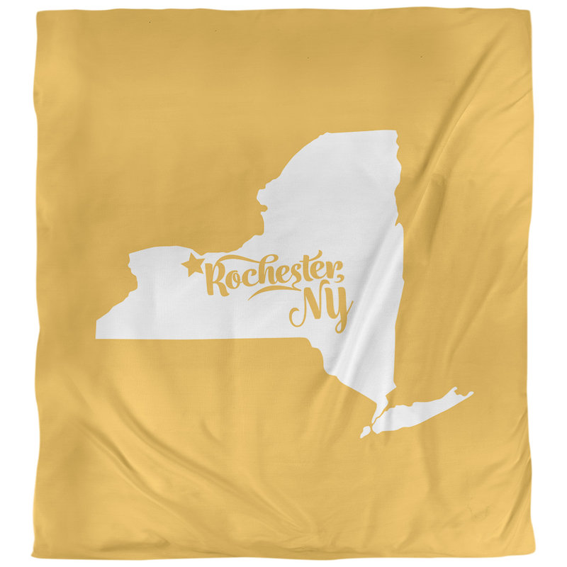 Housse de couette rochester new york, Jaune, Microfibre