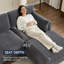 Canapé modulaire rembourré en velours côtelé de 97,9 po Brampton avec repose-pieds amovible Brampton-133024375