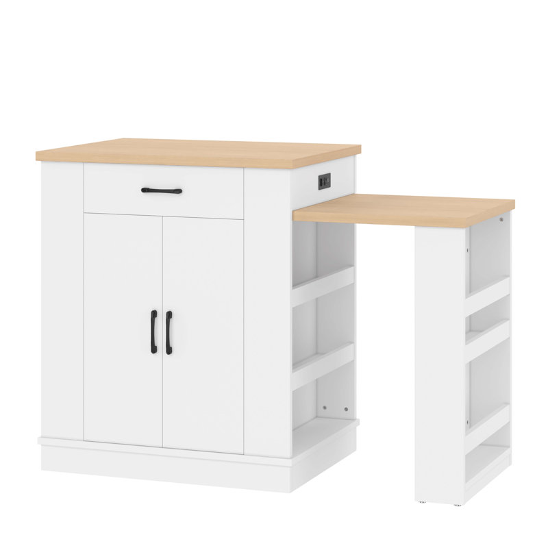 Extendable Island Console With Drawers