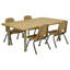 Table rectangulaire d'activités en T avec moulures totales réglables-109512140-109512141-109512146