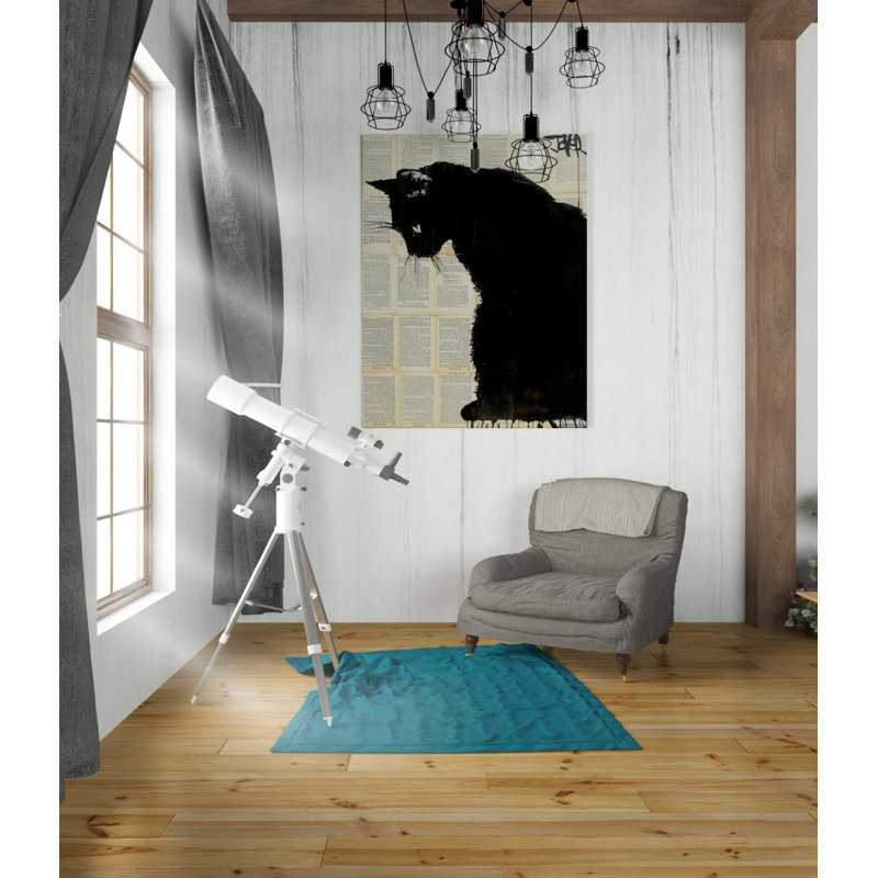 « cat black », impression sur toile, H 34 po x l 26 po x P 1,25 po