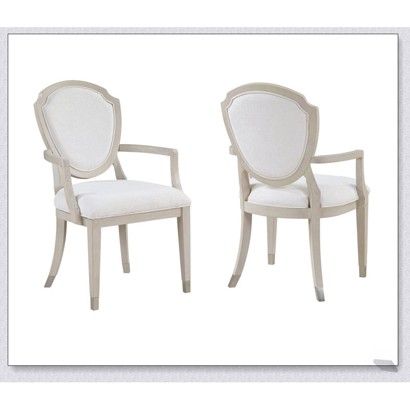 Ensemble de 2 fauteuils contemporains en bois de chêne clair revêtus de chêne clair pour la salle à manger et la cuisine