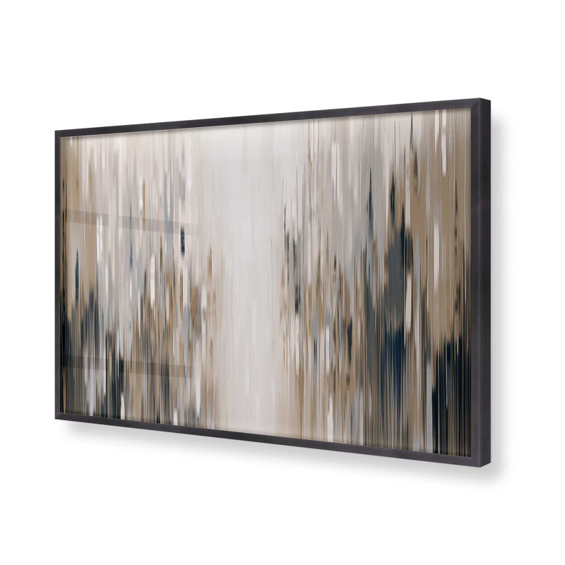 Melodic Cascade, 12.25" H x 15.25" W, Weathered Zinc Single Picture Framed