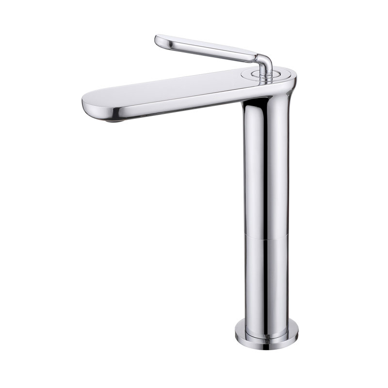 8.6" Height Modern Single Handle Vessel Sink Bathroom Faucet, Chrome