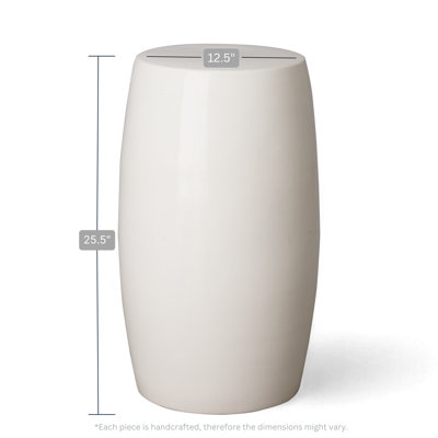 Honfleur Ceramic Accent Stool