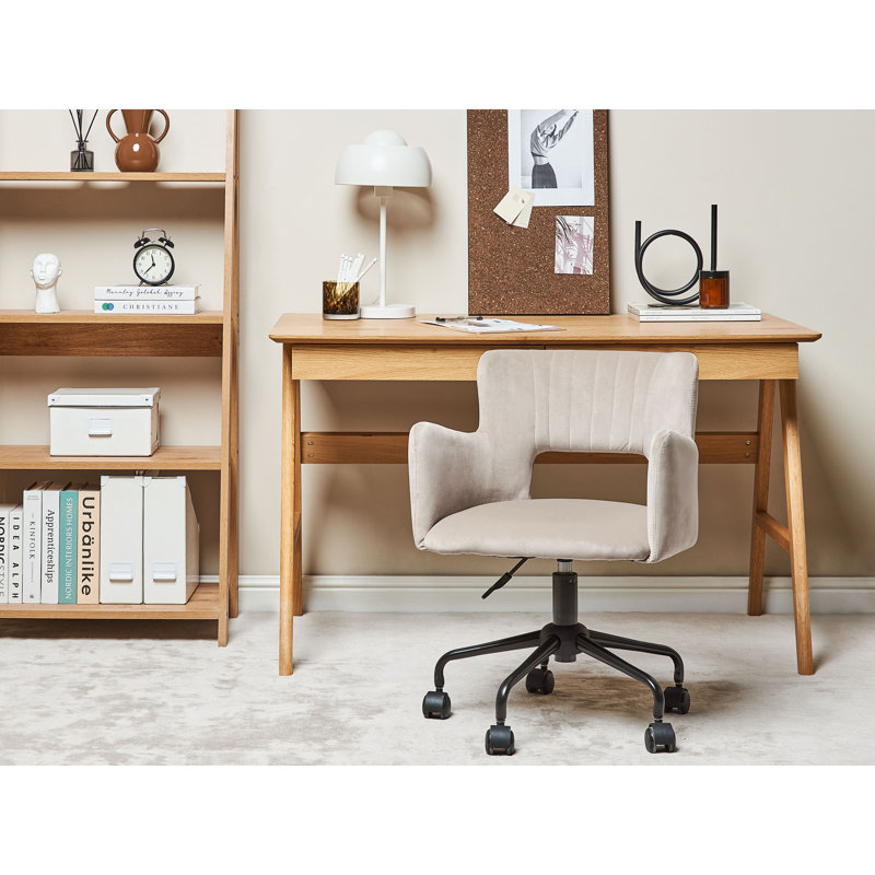 Komor Velvet Office Chair, Taupe