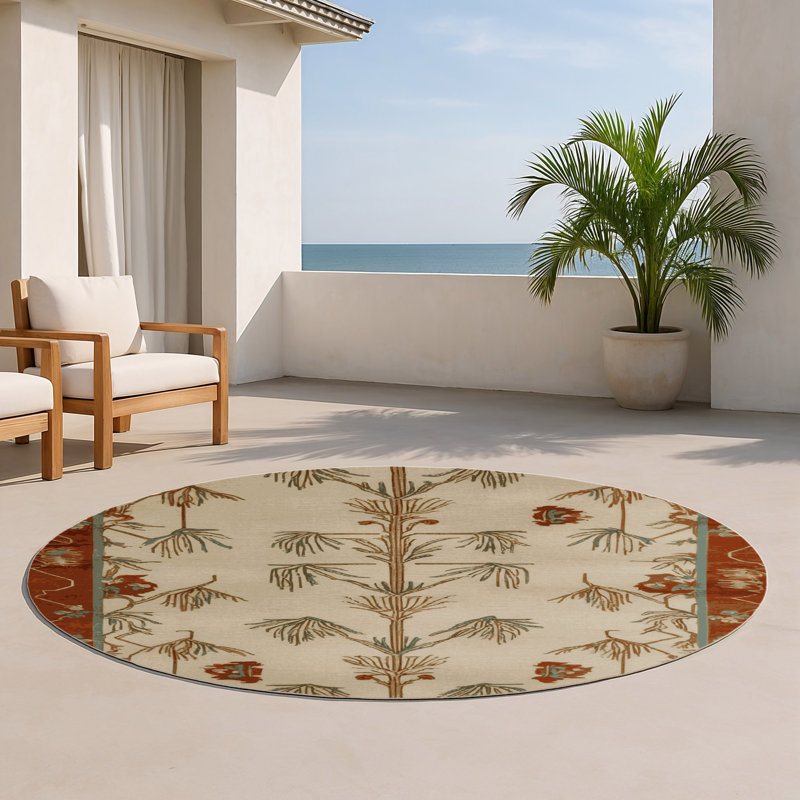 Tapis intérieur et extérieur ArtDeco, Rond 5 pi