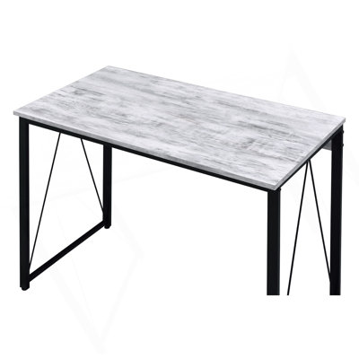 Rectangular Writing Desk With Metal Base
